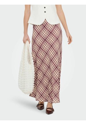 VERA MIDI - Jupe longue - crème brûlée