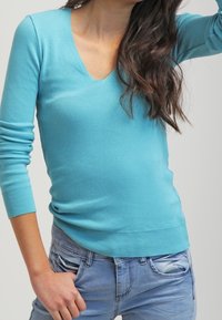 United Colors of Benetton Stickad tröja - light blue