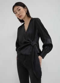 Calliope CROISÉ AVEC CEINTURE - Camicetta - noir