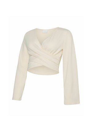MAMALICIOUS, BLOUSE REGULAR FIT V-NECK TOP - Langærmet T-shirt - birch