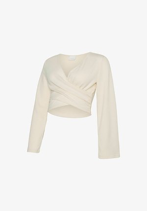 MAMALICIOUS, BLOUSE REGULAR FIT V-NECK TOP - Langærmet T-shirt - birch