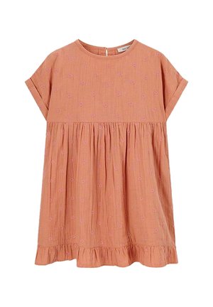 MIT STICKEREI-DETAILS  - Day dress - orange