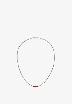 Massimo Dutti, MIXED BEAD DETAIL NECKLACE - Ketting - silver-coloured