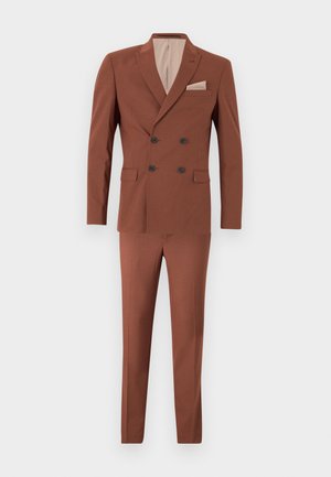 Isaac Dewhirst THE FASHION PEAK SLIM SUIT - Κοστούμι - chestnut