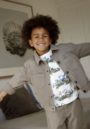 SS AOP - Print T-shirt - marshmallow white
