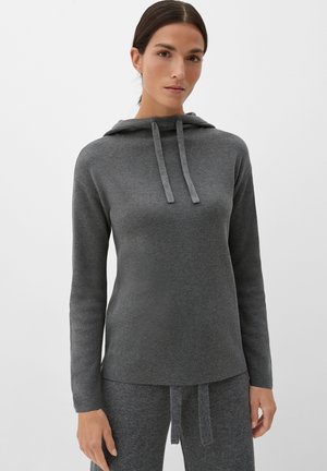 s.Oliver MIT GESCHLITZTEM SAUM - Kapuzenpullover - graphit