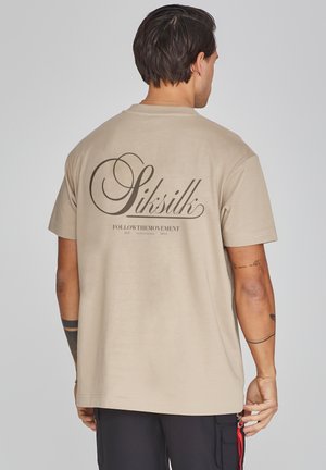 SIKSILK GRAPHIC - T-shirt z nadrukiem - beige