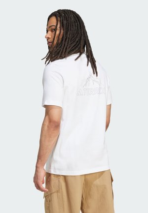 Adidas Terrex MOUNTAIN - Print T-shirt - white grey three