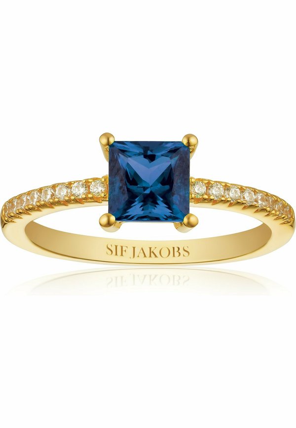 ELLERA QUADRATO - Ring - blå guldfärgad