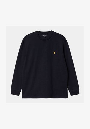 Carhartt WIP CHASE - Maglietta a manica lunga - dark navy gold