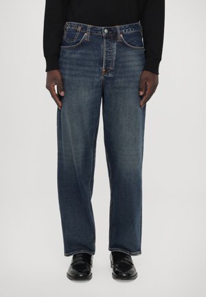 COATED JEANS - Straight leg jeans - blue