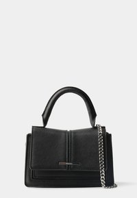 Bershka SAFFIANO - Käsilaukku - black