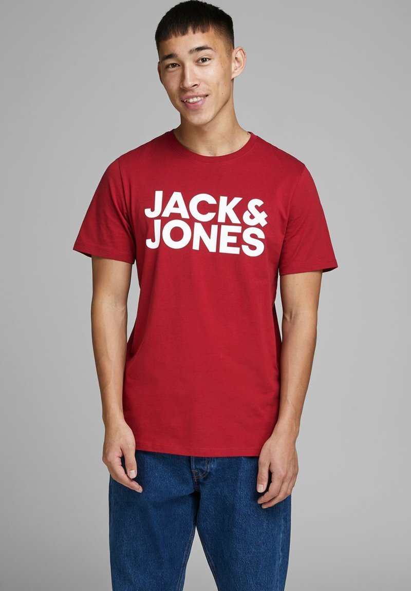 Jack & Jones ECORP LOGO SS O-NECK NOOS - T-paita - rio red