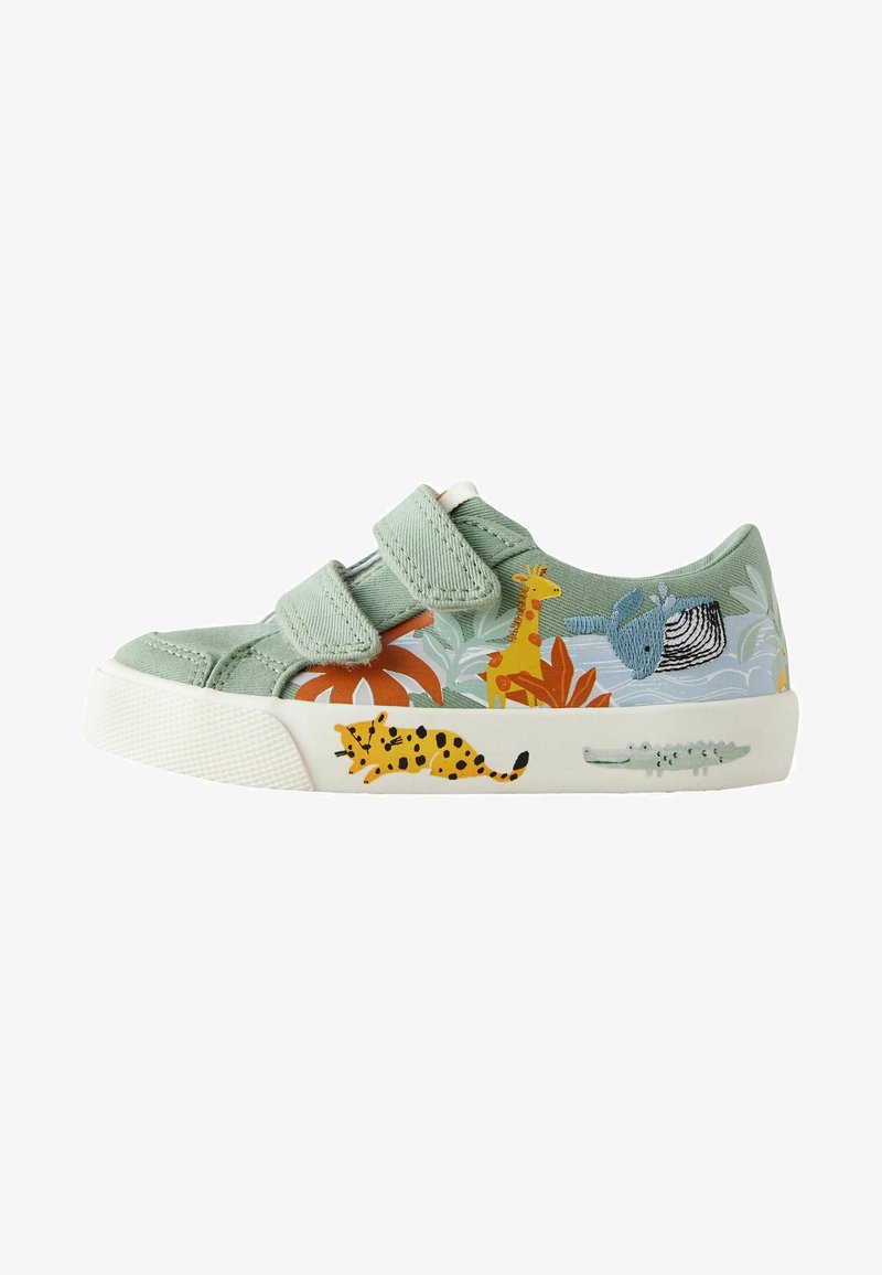 Next TWO FASTENING FIT - Klettschuh - green safari animals