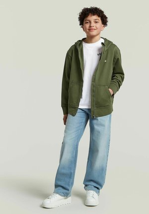 G-STAR, BOYS WOOLK HOODIE SWEATER - Sweatjacke - four leaf clover