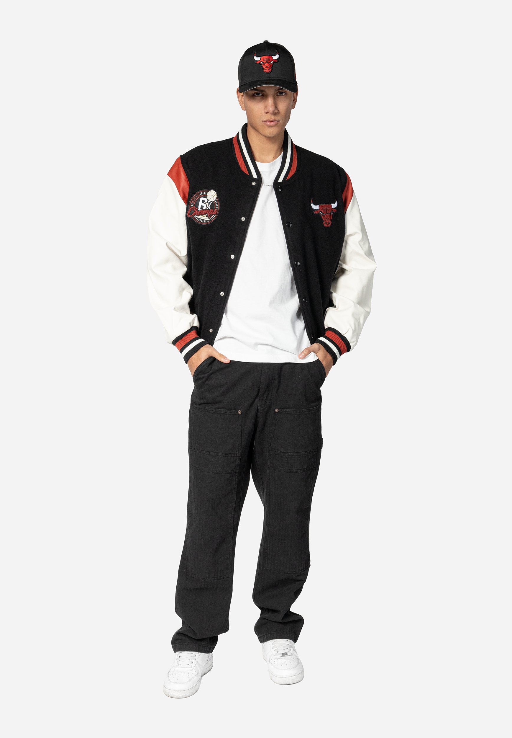 New Era NBA CHICAGO BULLS FLORAL VARSITY JACKET - Echipament