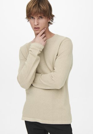 ONSPANTER  - Strickpullover - beige