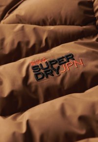 Superdry & Co HOODED SPORTS PUFFER  - Chaqueta de invierno - denim co tobacco brown