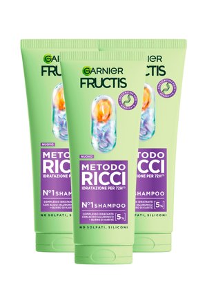 GARNIER FRUCTIS METODO RICCI - SHAMPOO PER IDRATARE E DETERGERE IL RICCIO - 3 PACK - Shampoo