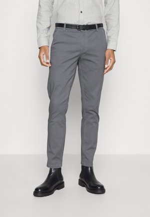 Lindbergh CLASSIC BELT - Hlače chino - dark deep grey