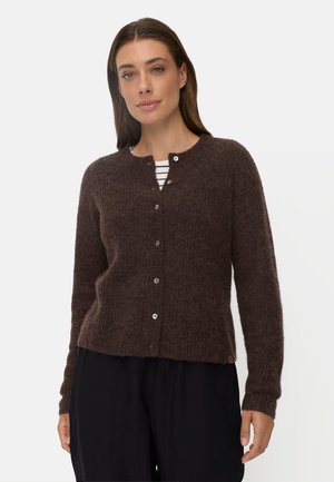 camel active, STRICKJACKE MIT GERADER PASSFORM - Strickjacke - brown