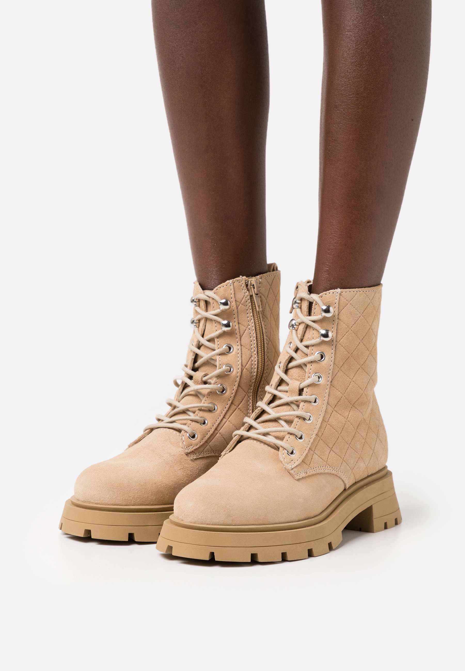 Vero Moda VMDIME BOOT - Botines con cordones - travertine/camel - Zalando.es