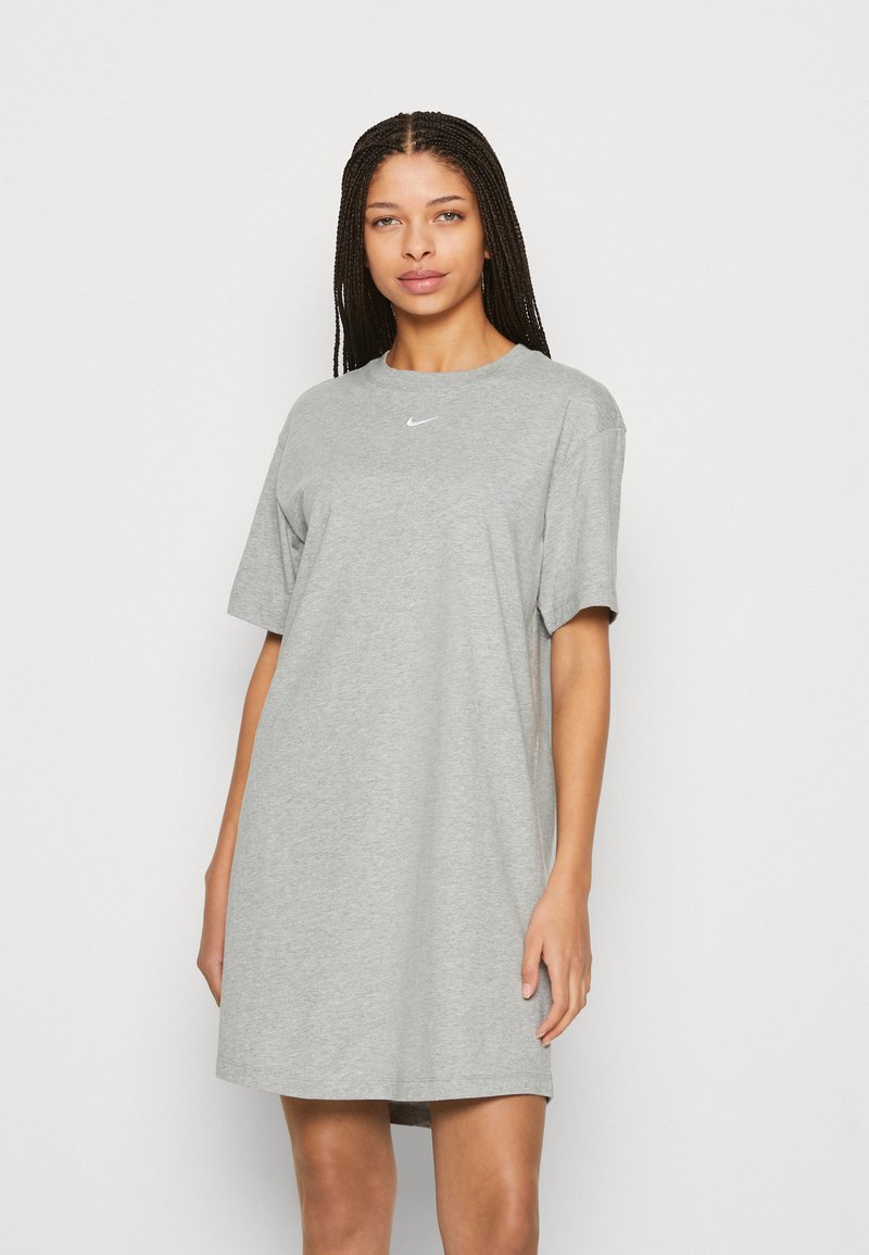 Nike Sportswear DRESS Jersey dress grey heather/white/grey Zalando.ie