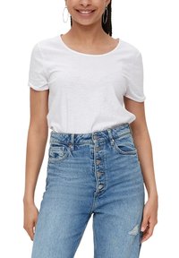 QS O SHAPE - T-shirt basique - weiß