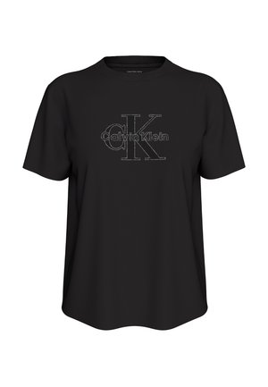 Calvin Klein Jeans, CLASSIC GLITTER MONOLOGO TEE - T-shirt imprimé - black
