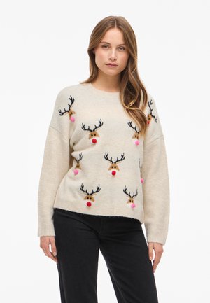 VILA VIMARCIPEL PULLOVER - Svetrík - birch