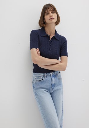 Mavi, MAVI SWEATERS POLO COLLAR SWEATER - Polo shirt - maritime blue