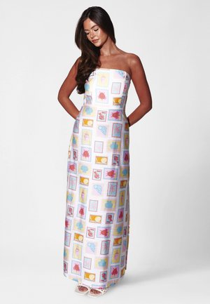 South Beach POSTCARD PRINTED BANDEAU - Maxi-jurk - multi