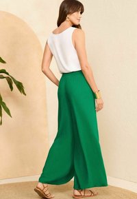 Love & Roses SPLIT DETAIL BEACH TIE FRONT  - Hlače - green