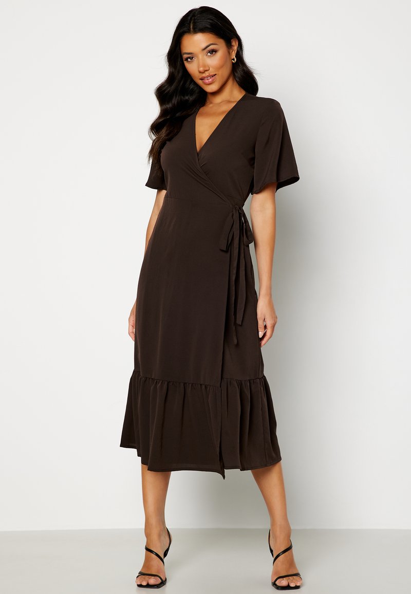 Bubbleroom BUTTERFLY SLEEVE WRAP FLOUNCE DRESS - Sukienka letnia