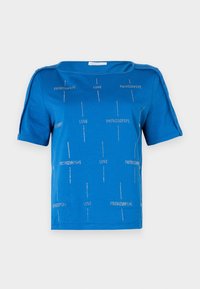 Print T-shirt - design blue