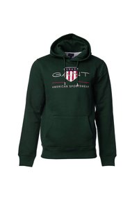 GANT - ARCHIVE SHIELD HOODIE - Huppari - grün (tartan green) Pienoiskuva 1