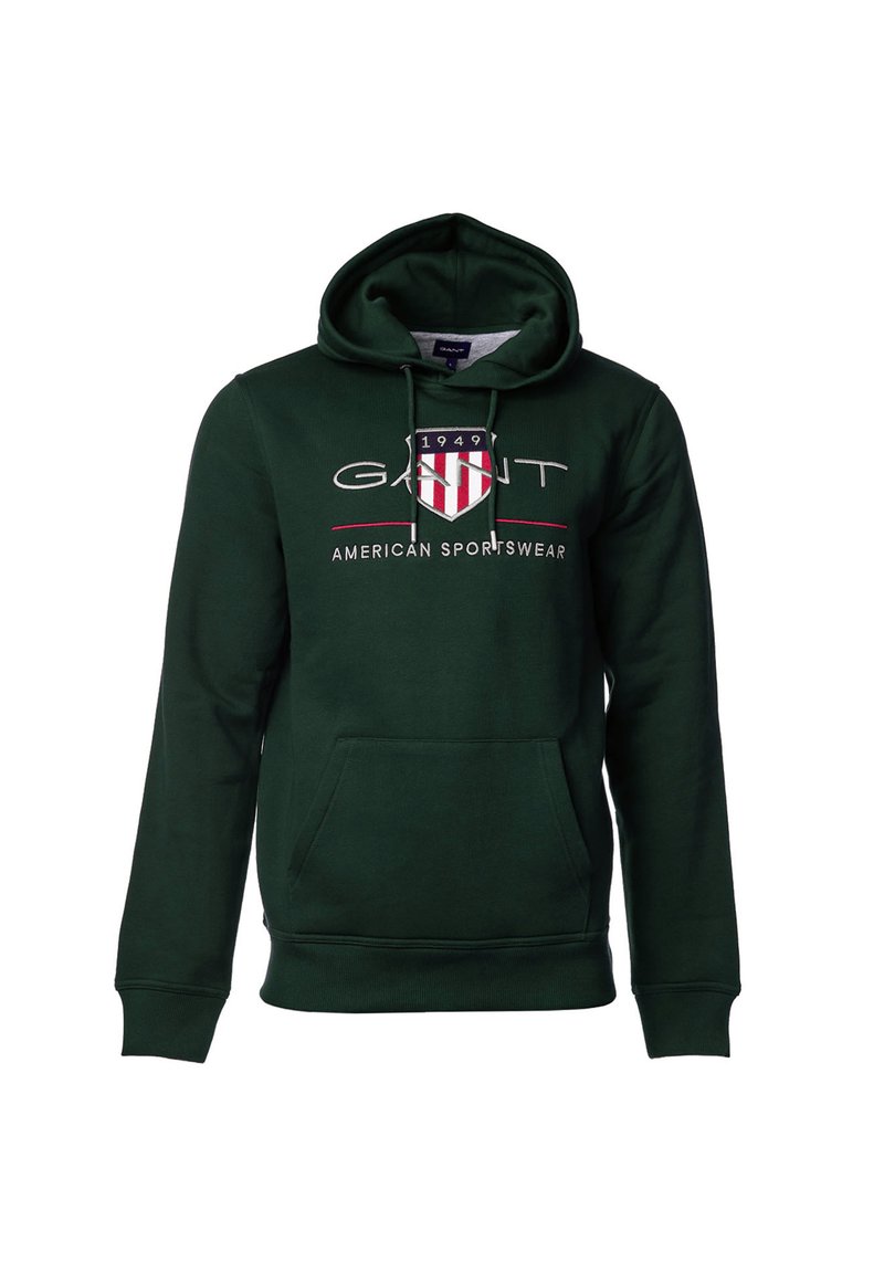 GANT - ARCHIVE SHIELD HOODIE - Huppari - grün (tartan green), Suurenna