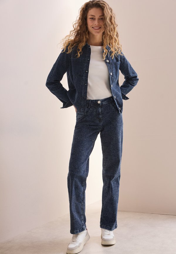 BOUCLÉ-LOOK - Jeansjacke - blau