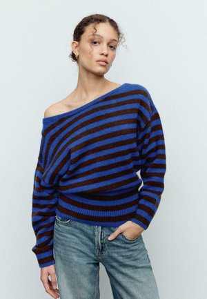 SOFT-TOUCH BOAT NECK SWEATER - Strickpullover - dark blue