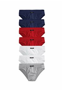 Unausgewählt, marine rot weiß grau meliert