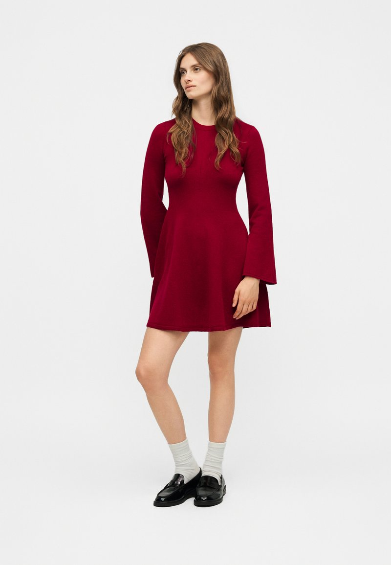 GAP Petite FIT FLARE MINI DRESS - Jumper dress - sled/red - Zalando.ie