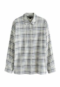 Next TEXTURED CHECK LONG SLEEVE - Blus - grey