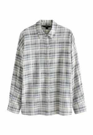 TEXTURED CHECK LONG SLEEVE - Blus - grey