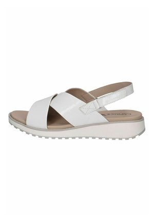 Caprice Sandalen met sleehak - white naplak