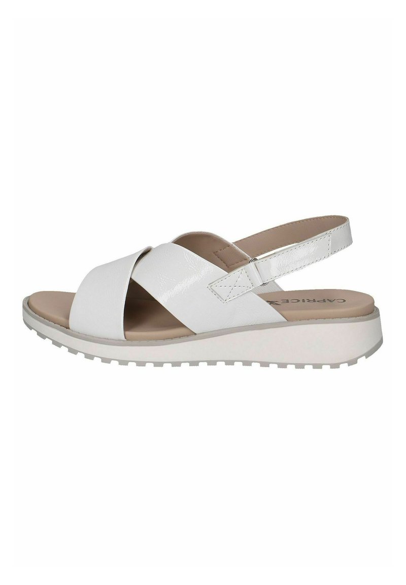 Caprice wedge sandals white naplak white zalando de