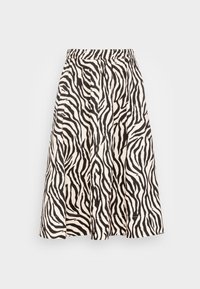 Zebrapatroon rok met een hoge, elastische tailleband, gemaakt van lichtgewicht stof met een uitlopende silhouet en een getextureerd oppervlak.