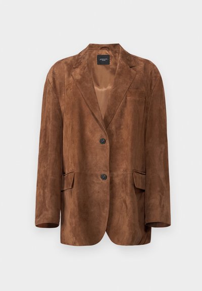 WEEKEND MaxMara OGGI - Leather jacket - terra