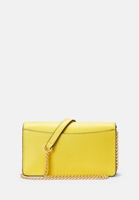 Lauren Ralph Lauren LEATHER CROSSBODY TURN-LOCK TECH CASE - Taška cez plece - lemon daffodil