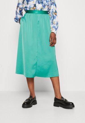 Re.draft FLOATY SKIRT - A-line skirt - dark pistacchio