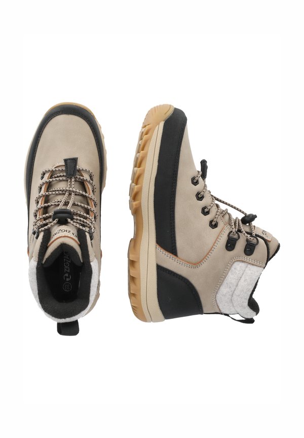 Schnürstiefelette – tan beige